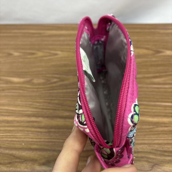 Vera Bradley Womens Cupcake Pink Zip Top Wristlet Wallet Retired Pattern Pouch - Picture 6 of 10